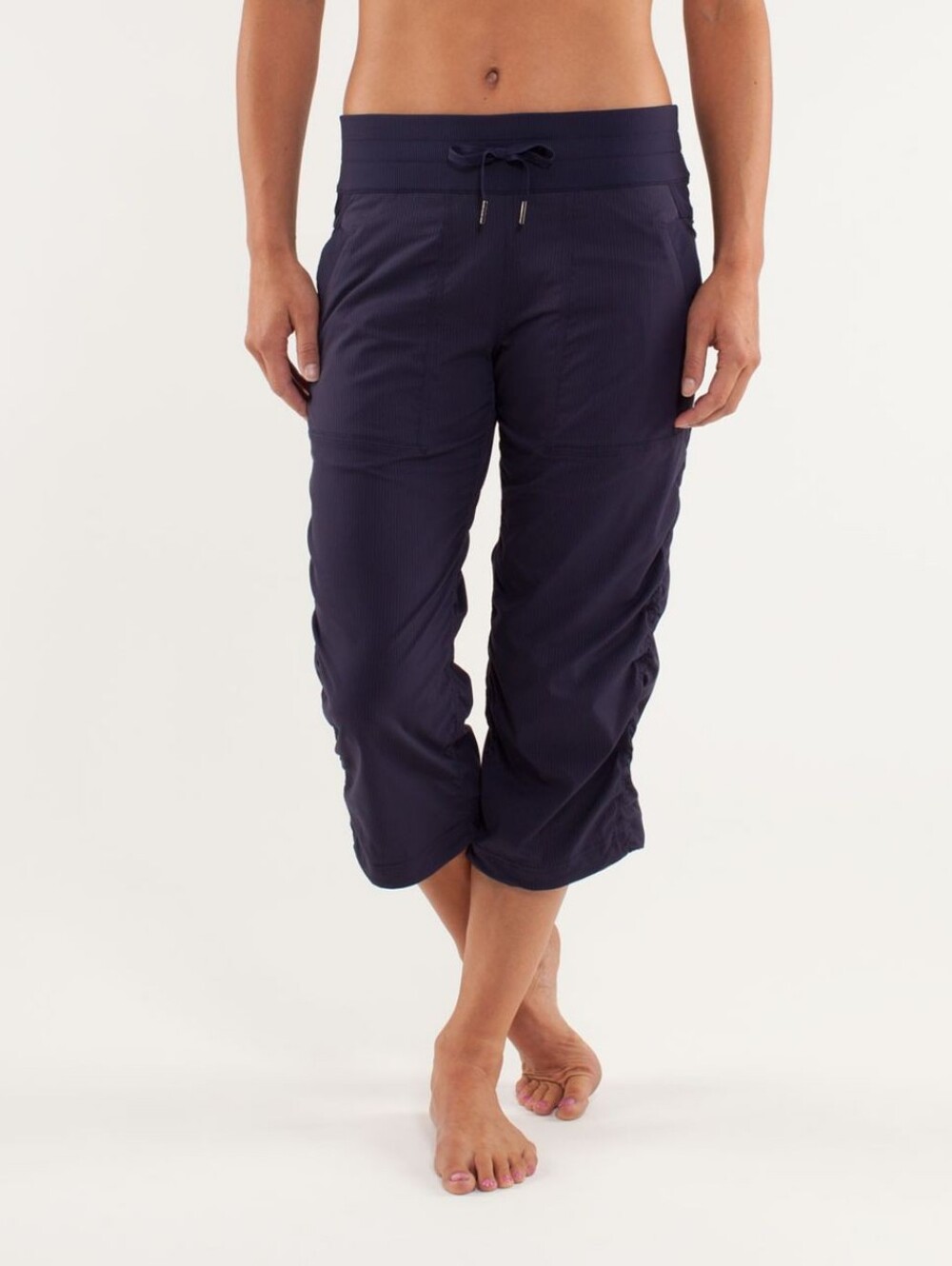 LULULEMON Deep Indigo Athletic Athleisure Casual Yoga Studio Crop Pants Size 8